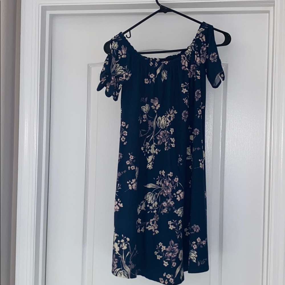 Blue floral dress